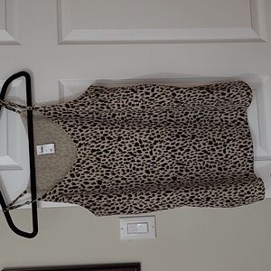 ANKO camisole, animal print, adjustable straps, flowy, Layering, size 18